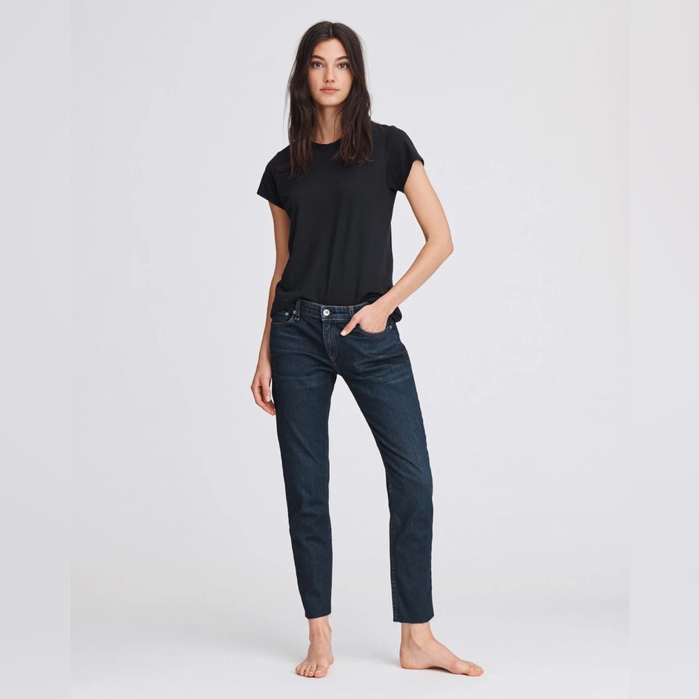 rag & bone Dark Blue Boyfriend Jeans